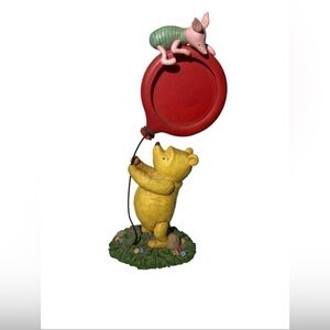 Winnie the Pooh and Piglet Figurine with Red Balloon 10”